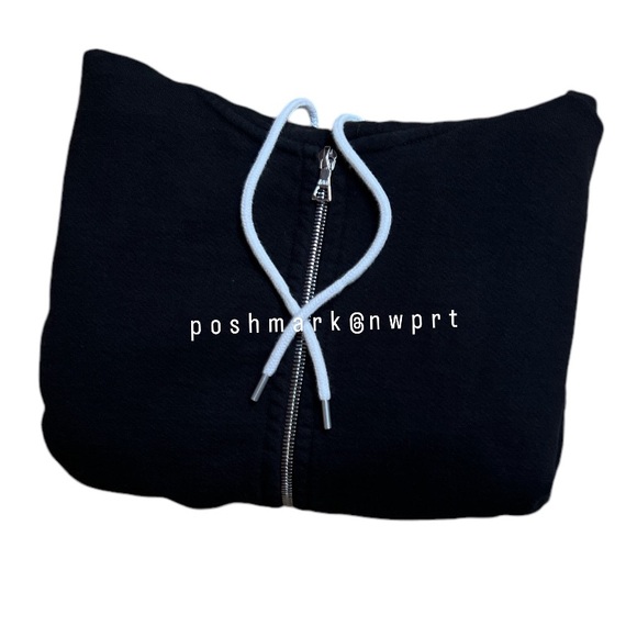 JOHN ELLIOTT Boca Zip Up Cropped Hoodie Black Jacket Sweatshirt 1 XS S Small - Picture 10 of 10